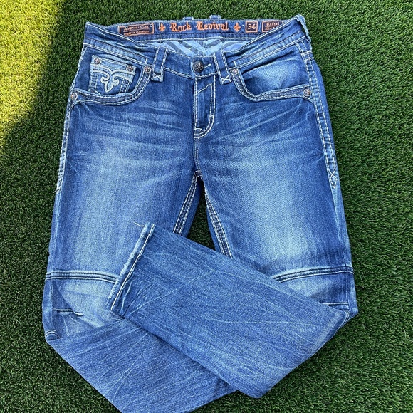 Rock Revival Men Jeans USED - Picture 1 of 8